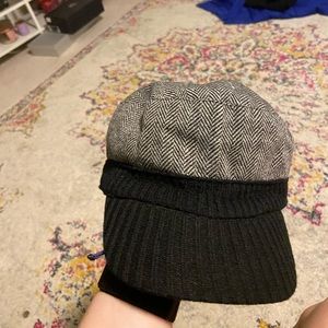 Knitted black hat